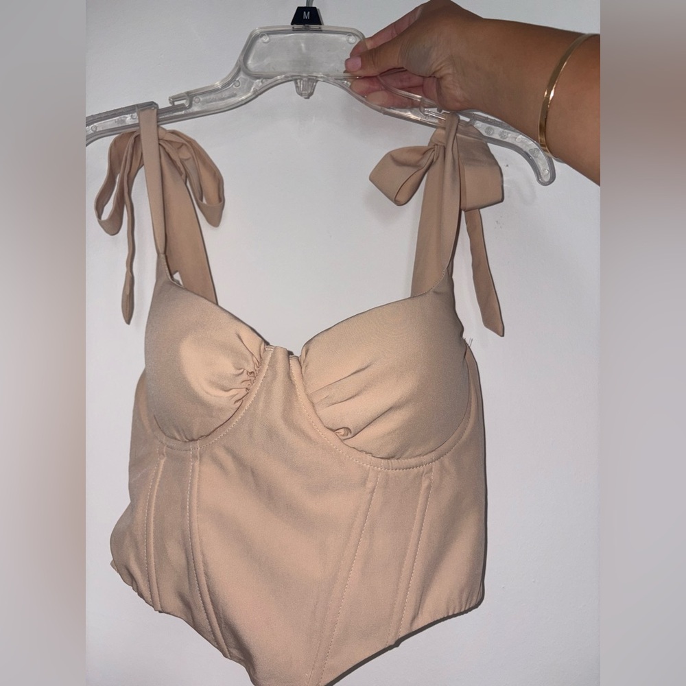 Elegant Tan Women's Intimate Corset Top